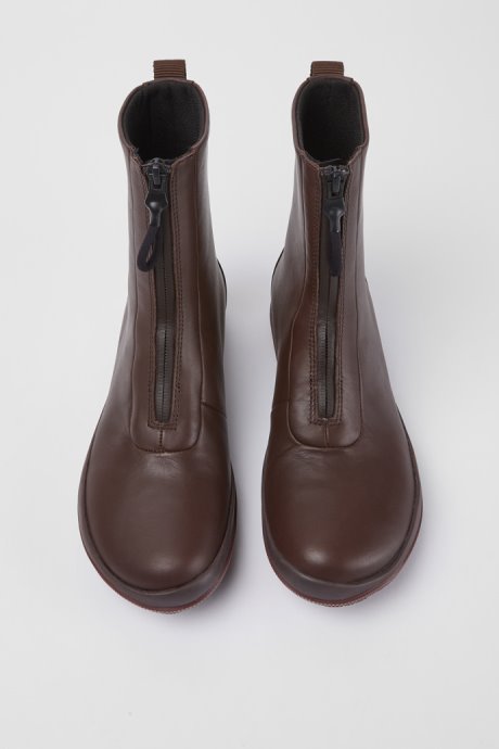 Peu Pista Gore-Tex Brown Leather Zip Boots Camper New Arrivals