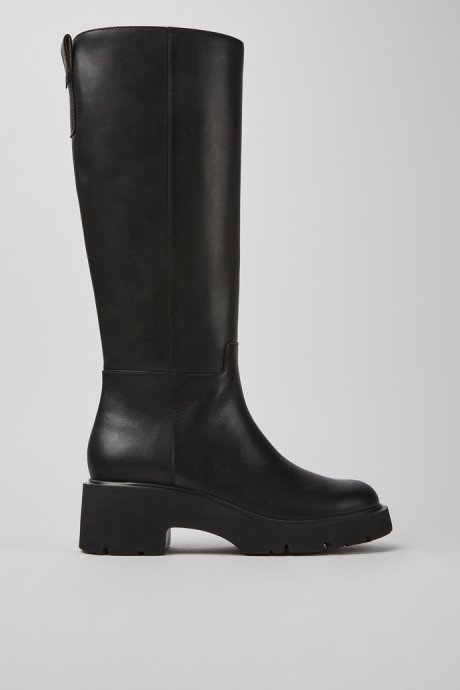 Milah Black Leather High Boots For Women Exclusive Camper