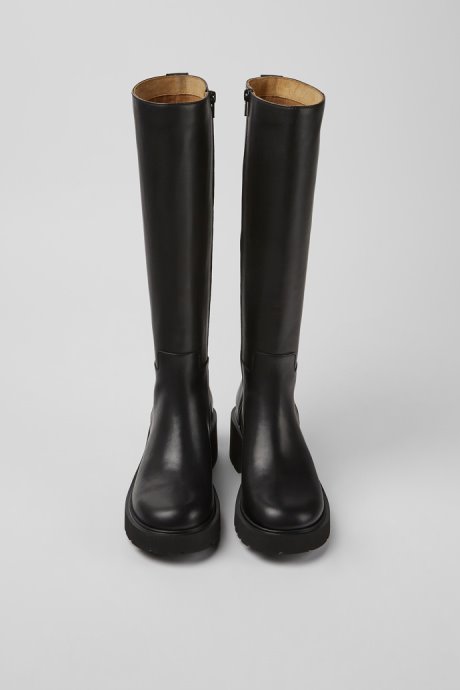 Milah Black Leather High Boots For Women Exclusive Camper