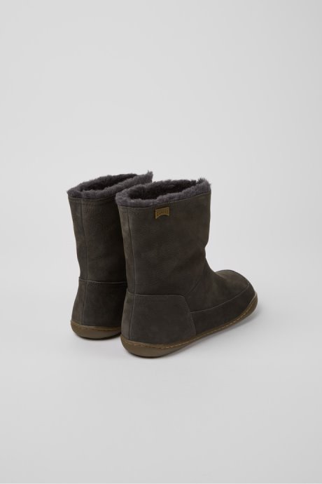 Exclusive Camper Peu Dark Grey Nubuck Ankle Boots For Women