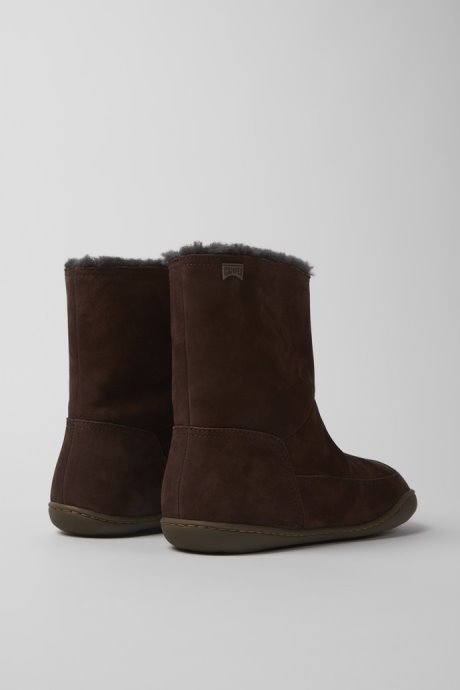 Exclusive Camper Peu Brown Nubuck Ankle Boots For Women