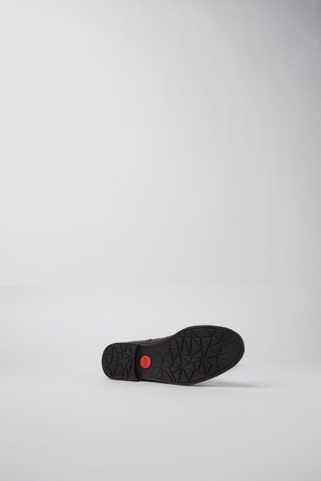 Mil Dark Brown Leather And Textile High Boots For Women Camper New Arrivals