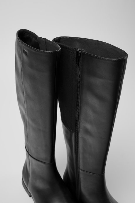 Exclusive Camper Mil Black Leather And Textile High Boots For Women