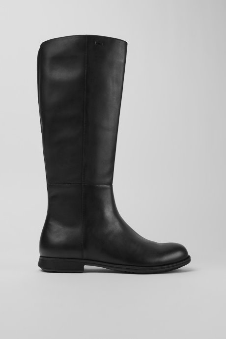 Exclusive Camper Mil Black Leather And Textile High Boots For Women