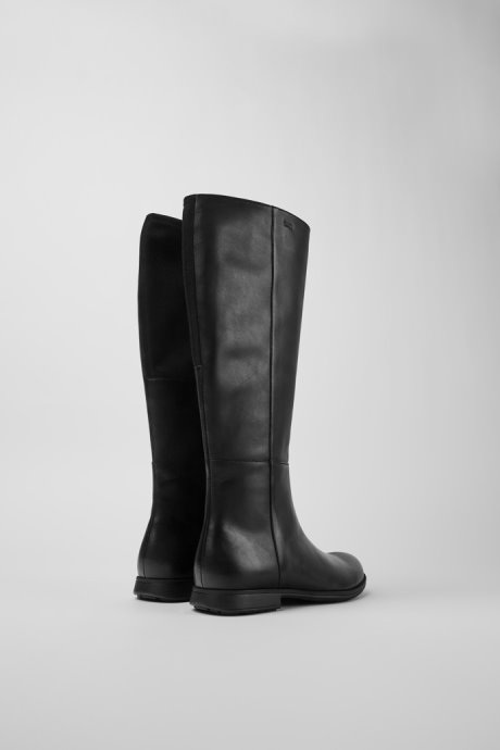 Exclusive Camper Mil Black Leather And Textile High Boots For Women