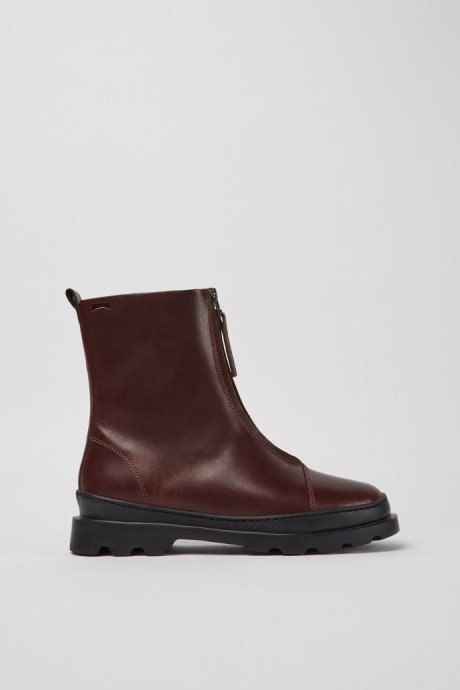 Camper Brutus Burgundy Zip Boots New Arrivals