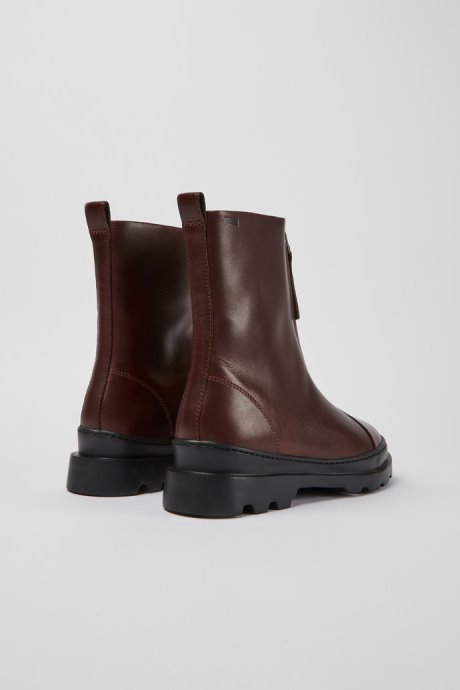 Camper Brutus Burgundy Zip Boots New Arrivals