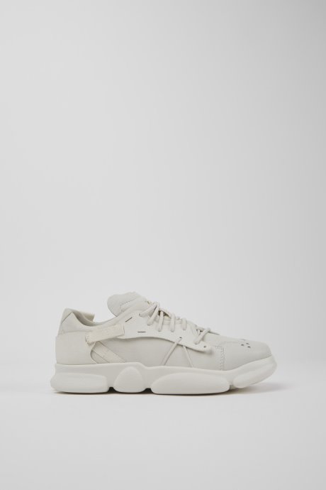 Exclusive Camper Karst White Non-Dyed Leather Sneakers For Women