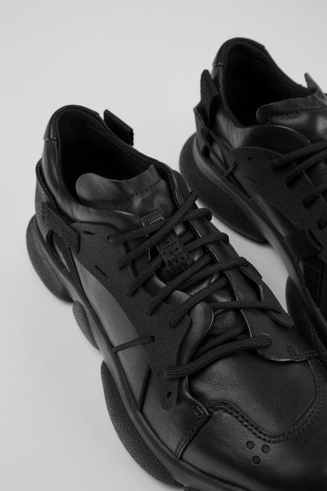 Karst Black Leather And Textile Sneakers For Women Camper New Arrivals