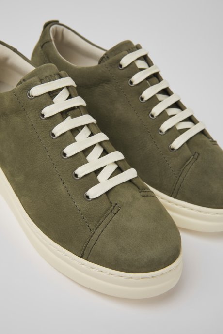 Exclusive Camper Runner Up Green Nubuck Sneakers For Women