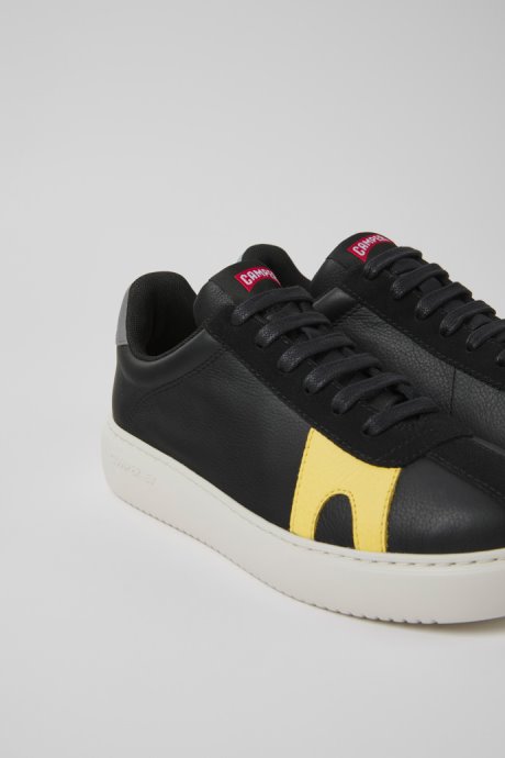 Twins Black Leather And Nubuck Sneakers For Women Exclusive Camper
