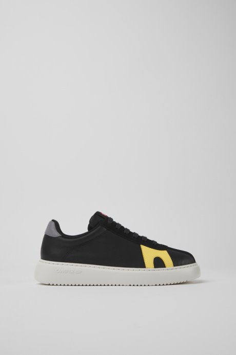 Twins Black Leather And Nubuck Sneakers For Women Exclusive Camper
