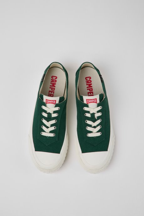 Camper Design Camaleon Green Recycled Cotton Sneakers For Women