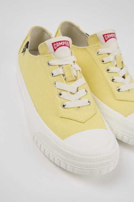 Camaleon Yellow Recycled Cotton Sneakers For Women Camper New Arrivals