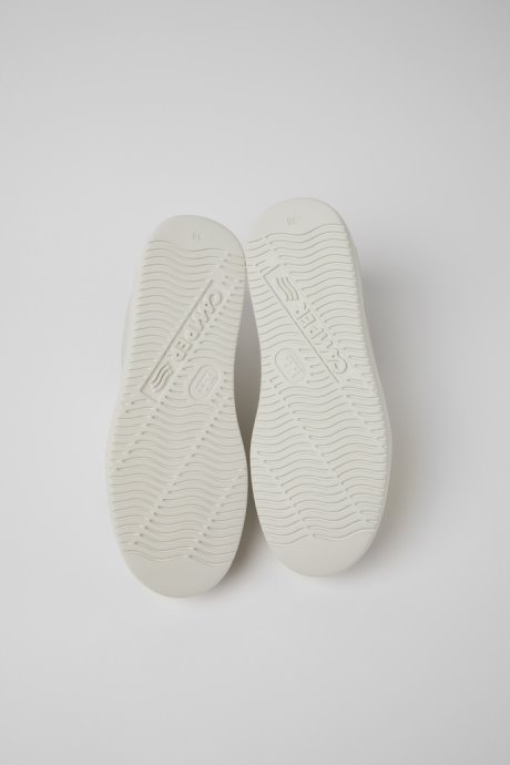 Design Runner K21 White Non-Dyed Leather And Nubuck Sneakers For Women Camper