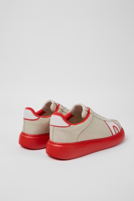 Runner K21 Gray And Red Textile And Nubuck Sneakers For Women Camper New Arrivals