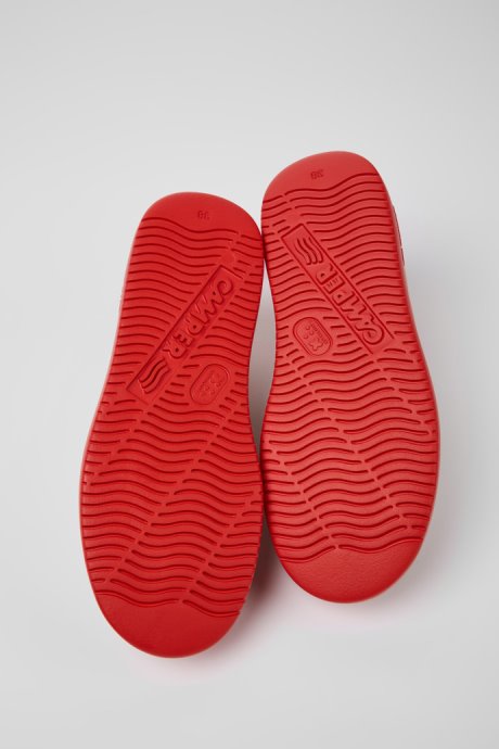 Runner K21 Gray And Red Textile And Nubuck Sneakers For Women Camper New Arrivals