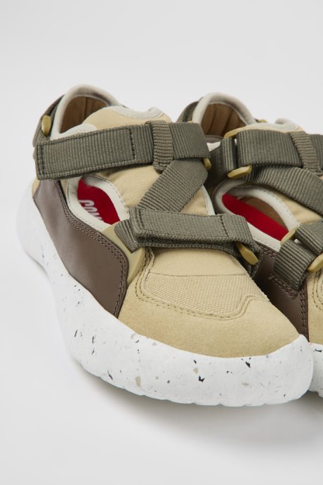 Peu Stadium Multicolored Leather And Textile Semi-Open Sneakers For Women Camper New Arrivals