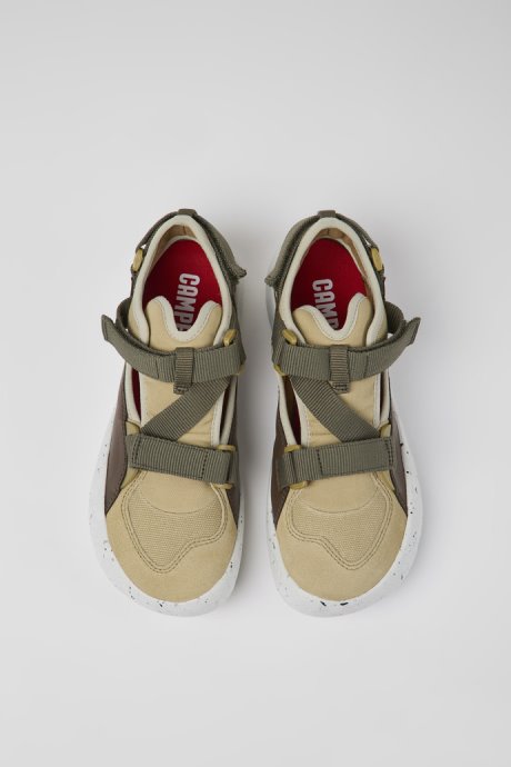 Peu Stadium Multicolored Leather And Textile Semi-Open Sneakers For Women Camper New Arrivals