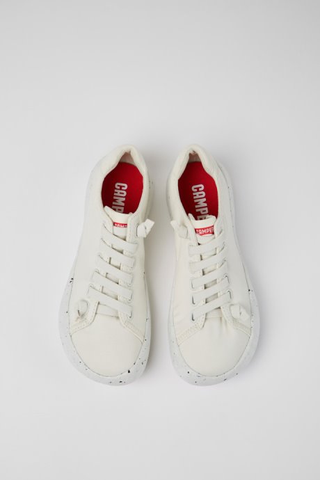 Design Peu Stadium White Textile Sneakers For Women Camper
