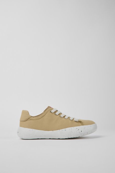Design Peu Stadium Beige Textile Sneakers For Women Camper