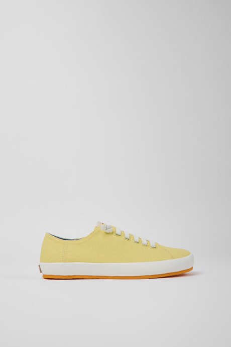 Camper Design Peu Rambla Yellow Textile Sneakers For Women