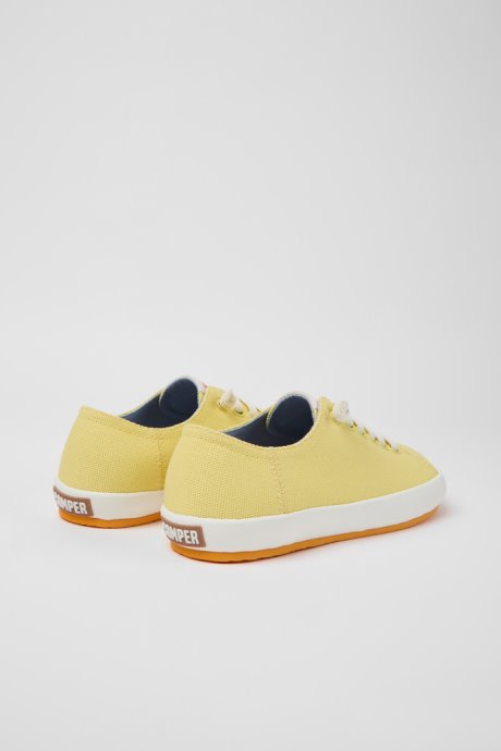Camper Design Peu Rambla Yellow Textile Sneakers For Women