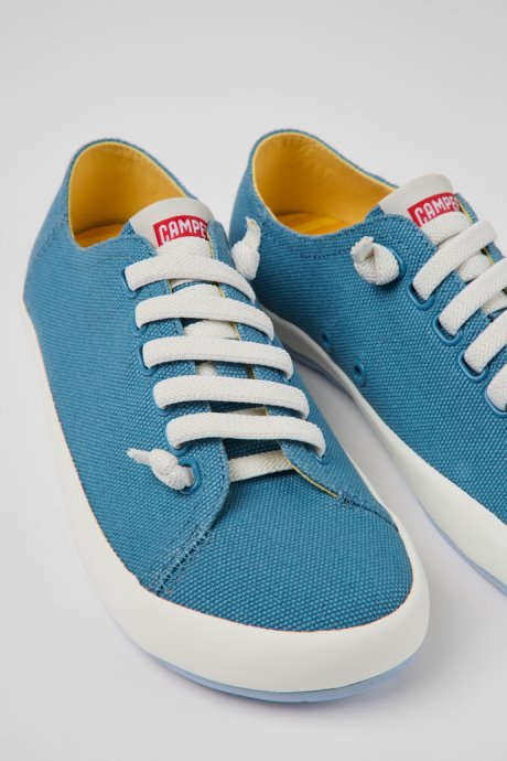 Design Peu Rambla Blue Textile Sneakers For Women Camper