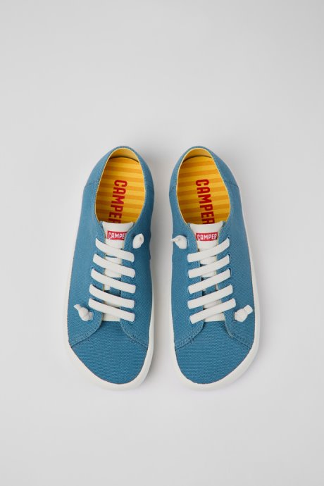 Design Peu Rambla Blue Textile Sneakers For Women Camper