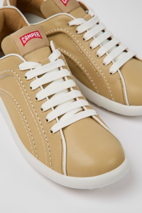 Exclusive Camper Pelotas Xlite Beige Leather Sneakers For Women
