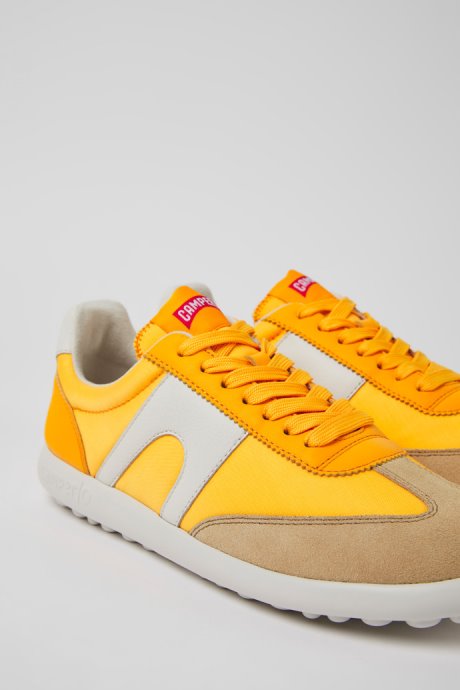 Camper Pelotas Xlite Orange Leather And Textile Sneakers For Women New Arrivals