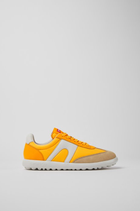 Camper Pelotas Xlite Orange Leather And Textile Sneakers For Women New Arrivals