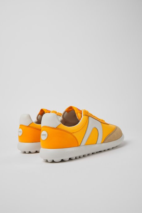 Camper Pelotas Xlite Orange Leather And Textile Sneakers For Women New Arrivals