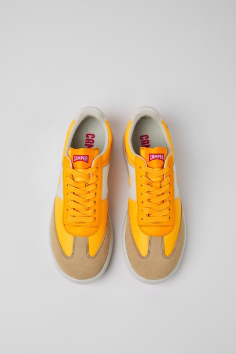 Camper Pelotas Xlite Orange Leather And Textile Sneakers For Women New Arrivals