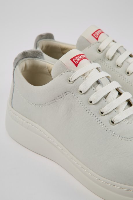 Exclusive Camper Runner Up White Non-Dyed Leather Sneakers For Women