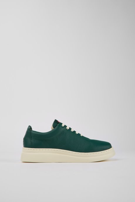 Runner Up Green Leather Sneakers For Women Camper New Arrivals