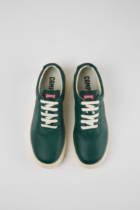 Runner Up Green Leather Sneakers For Women Camper New Arrivals
