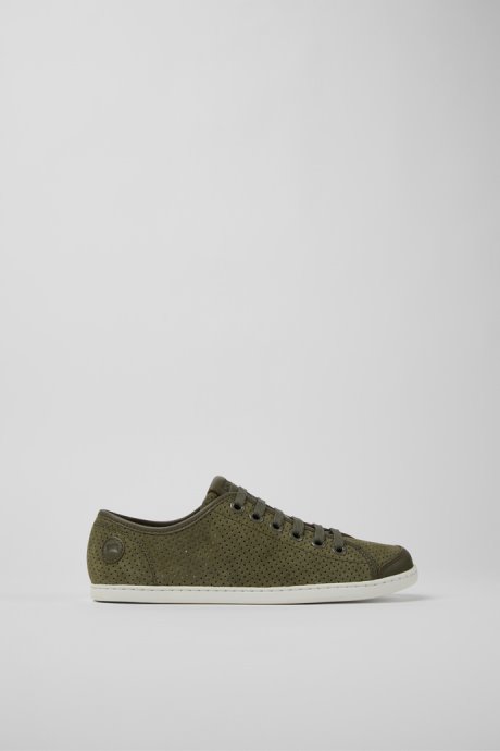 Uno Green Nubuck And Leather Sneakers For Women Camper New Arrivals