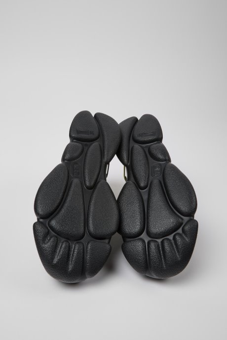 Design Twins Gray Yellow And Black Leather Sneakers For Women Camper