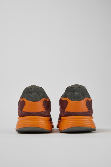 Drift Burgundy And Orange Textile And Nubuck Sneakers For Women Exclusive Camper