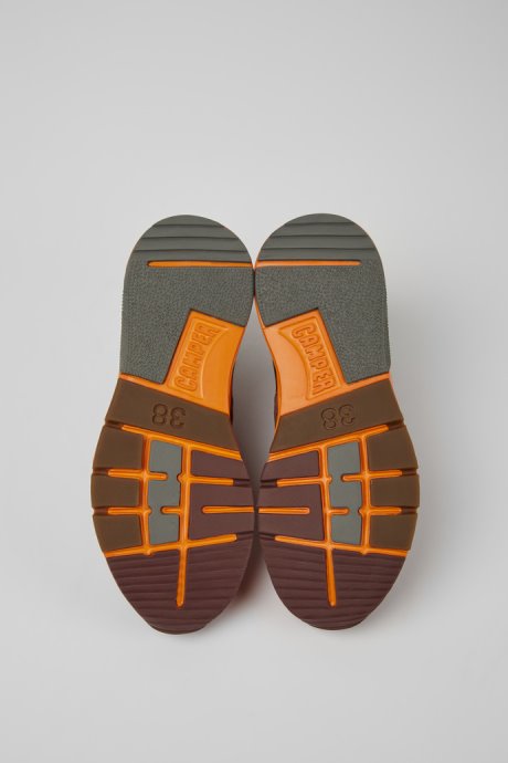 Drift Burgundy And Orange Textile And Nubuck Sneakers For Women Exclusive Camper