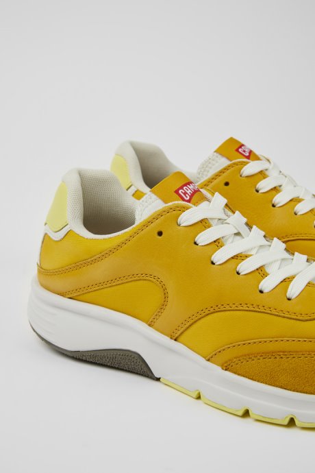 Drift Yellow Textile And Leather Sneakers For Women Exclusive Camper