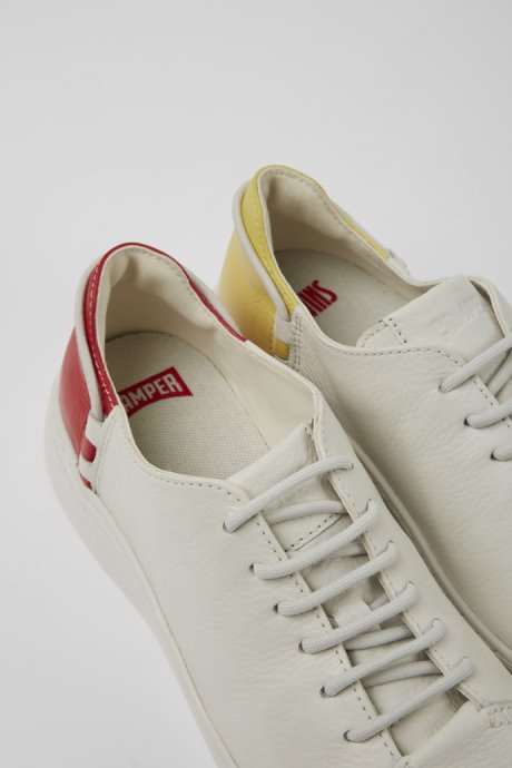 Twins White Leather Sneakers For Women Camper New Arrivals