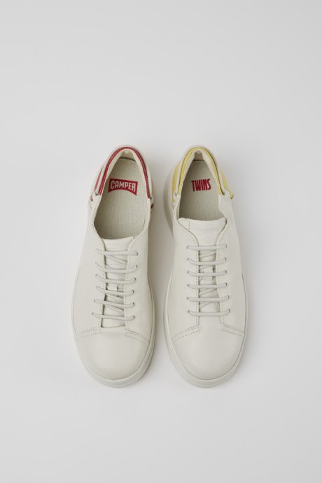 Twins White Leather Sneakers For Women Camper New Arrivals