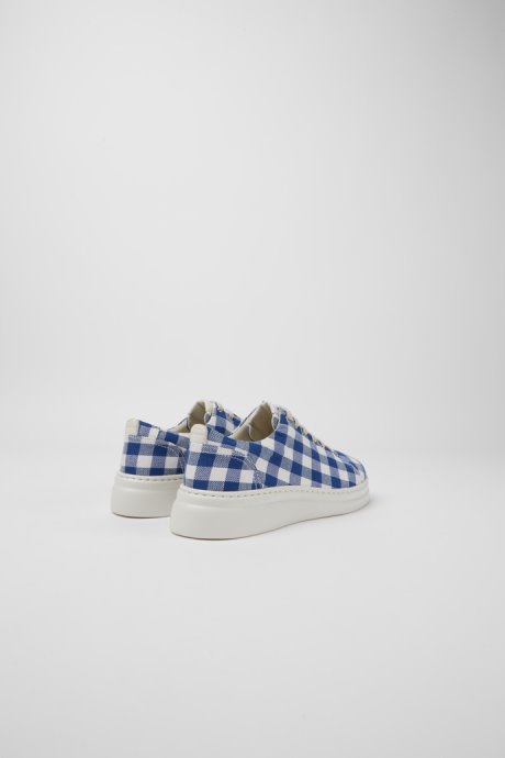 Design Runner Up Blue And White Recycled Cotton Sneakers For Women Camper