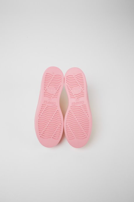 Design Runner Up Yellow And Pink Recycled Cotton Sneakers For Women Camper