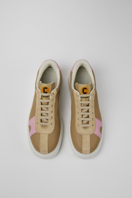 Exclusive Camper Runner K21 Beige And Pink Sneakers For Women