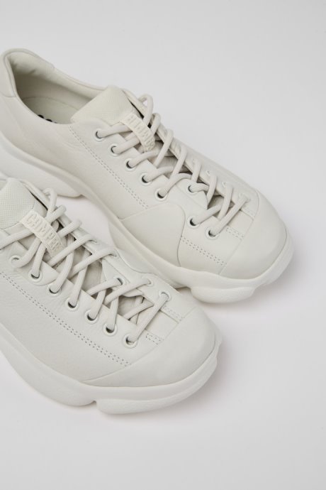 Camper Karst White Leather Shoes For Women New Arrivals