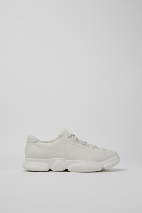 Camper Karst White Leather Shoes For Women New Arrivals