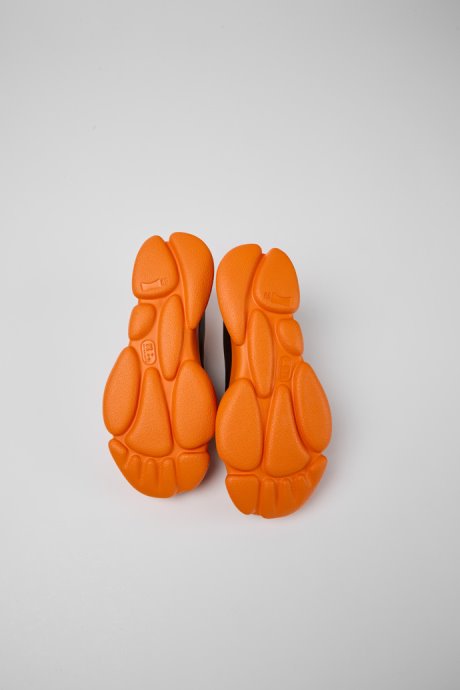 Karst Black And Orange Leather Shoes For Women Exclusive Camper